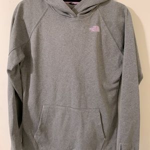 NORTH FACE GRAY/PURPLE PULLOVER HOODIE